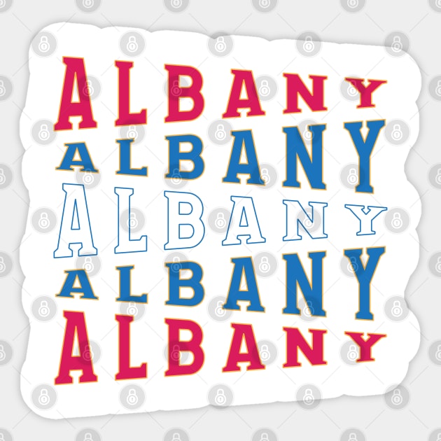 TEXT ART USA ALBANY Sticker by LAVA-ROMA-NOVA